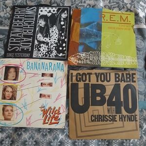 4 45s Collection of Vintage Vinyl Records